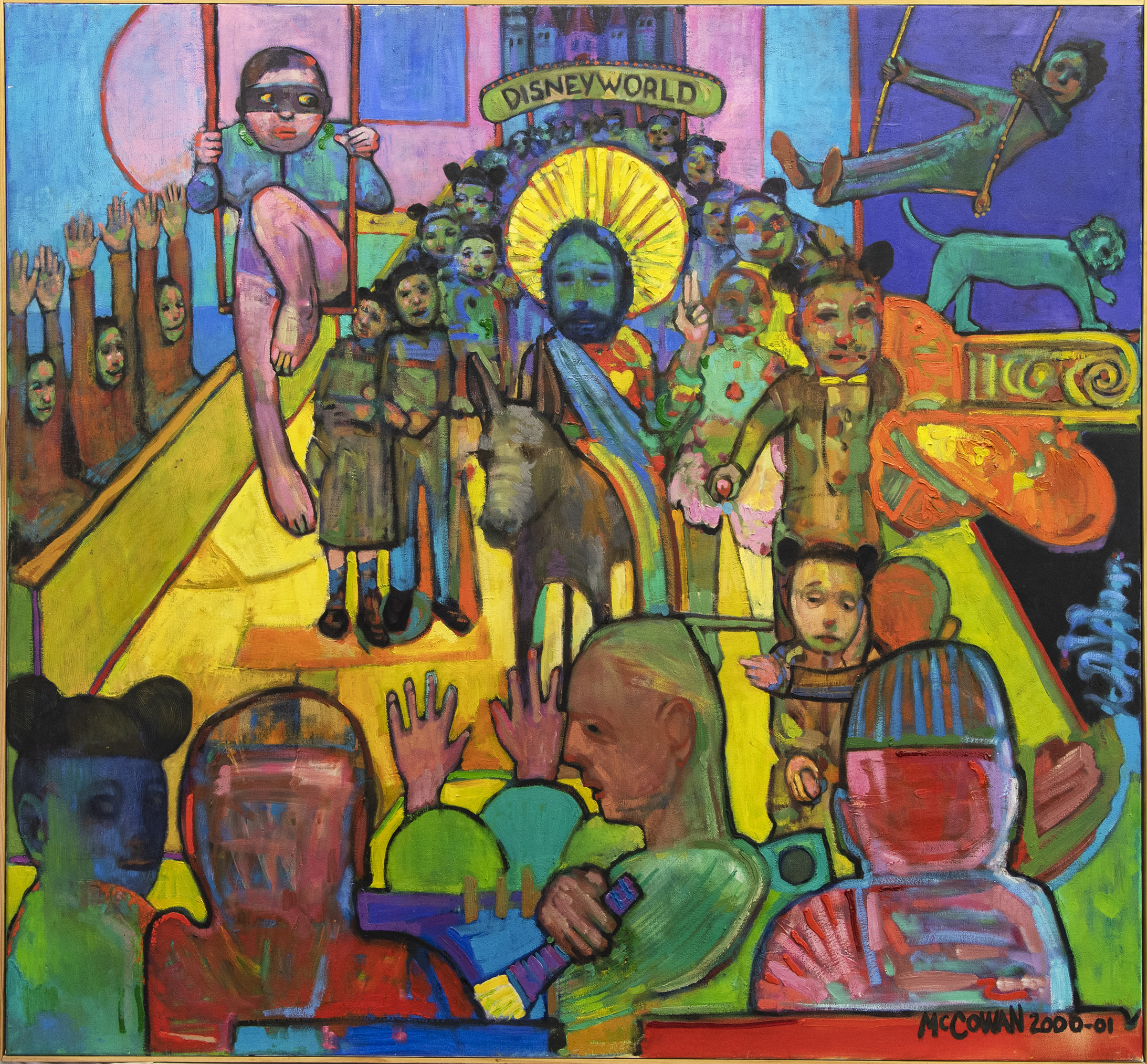 THE ENTRY OF CHRIST INTO DISNEYWORLD, AN OIL BY STEVEN MCCOWAN