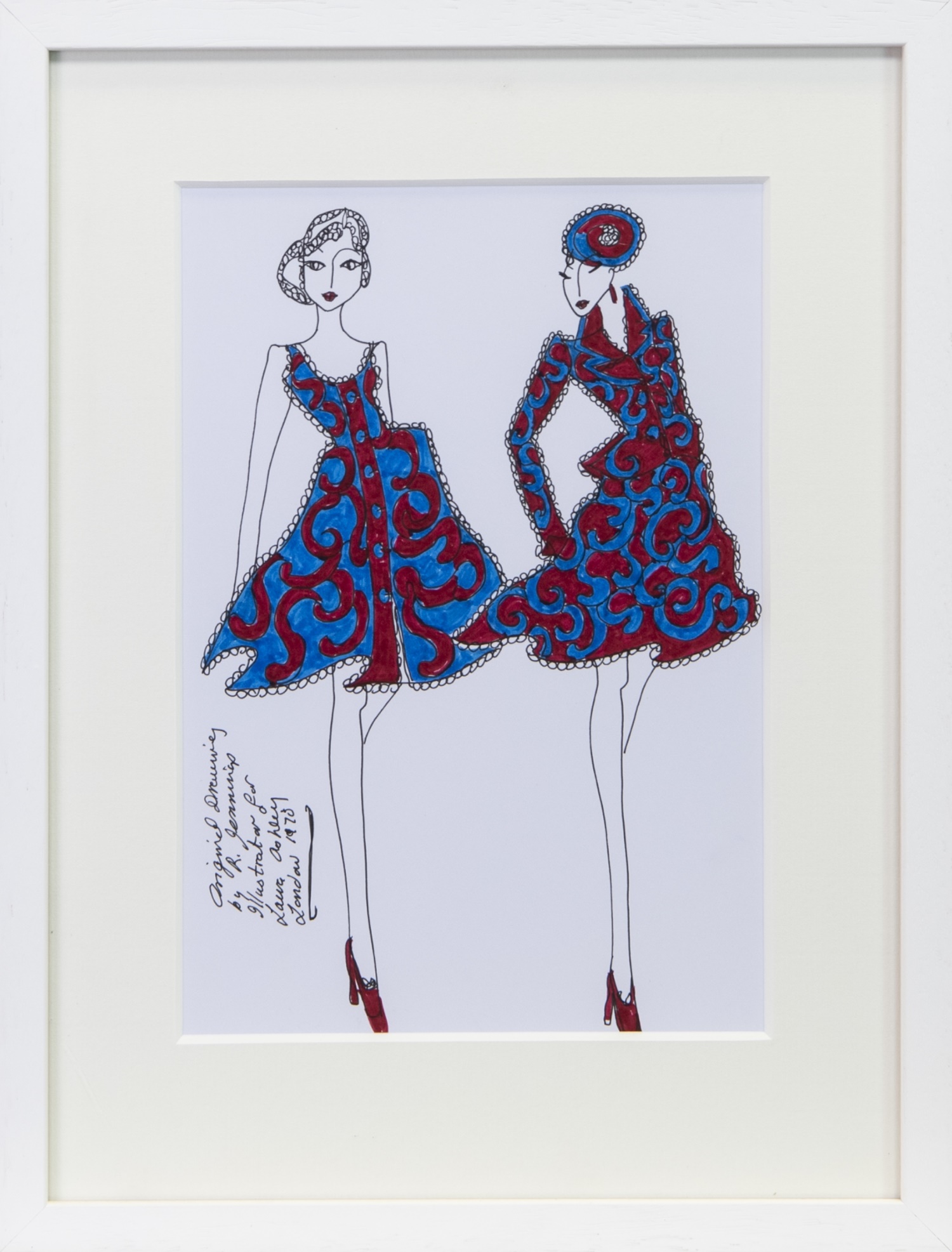 ORIGINAL ILLUSTRATIONS OF DESIGNS FOR LAURA ASHLEY, BY ROZ JENNINGS