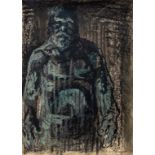 AN UNTITLED AND UNFRAMED PASTEL BY PETER HOWSON