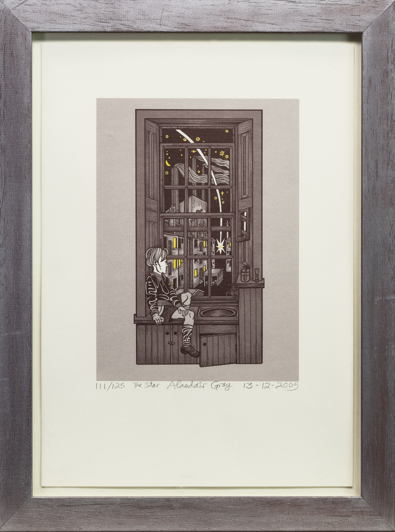 THE STAR, A SILKSCREEN BY ALASDAIR GRAY