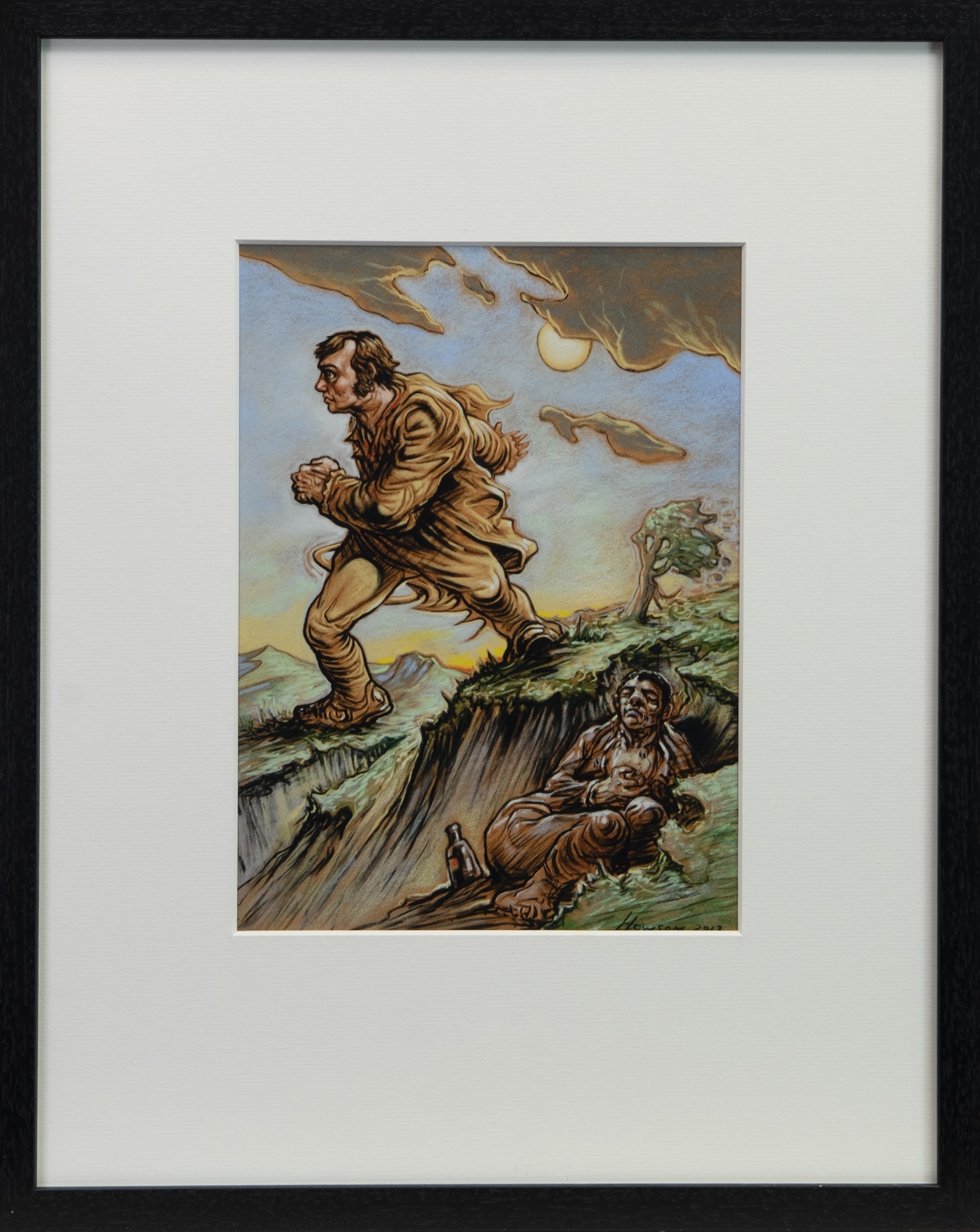 AN UNTITLED LIMTED EDITION PRINT BY PETER HOWSON