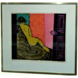 REVERIE, A LINO & WOODCUT BY WILLIE RODGER