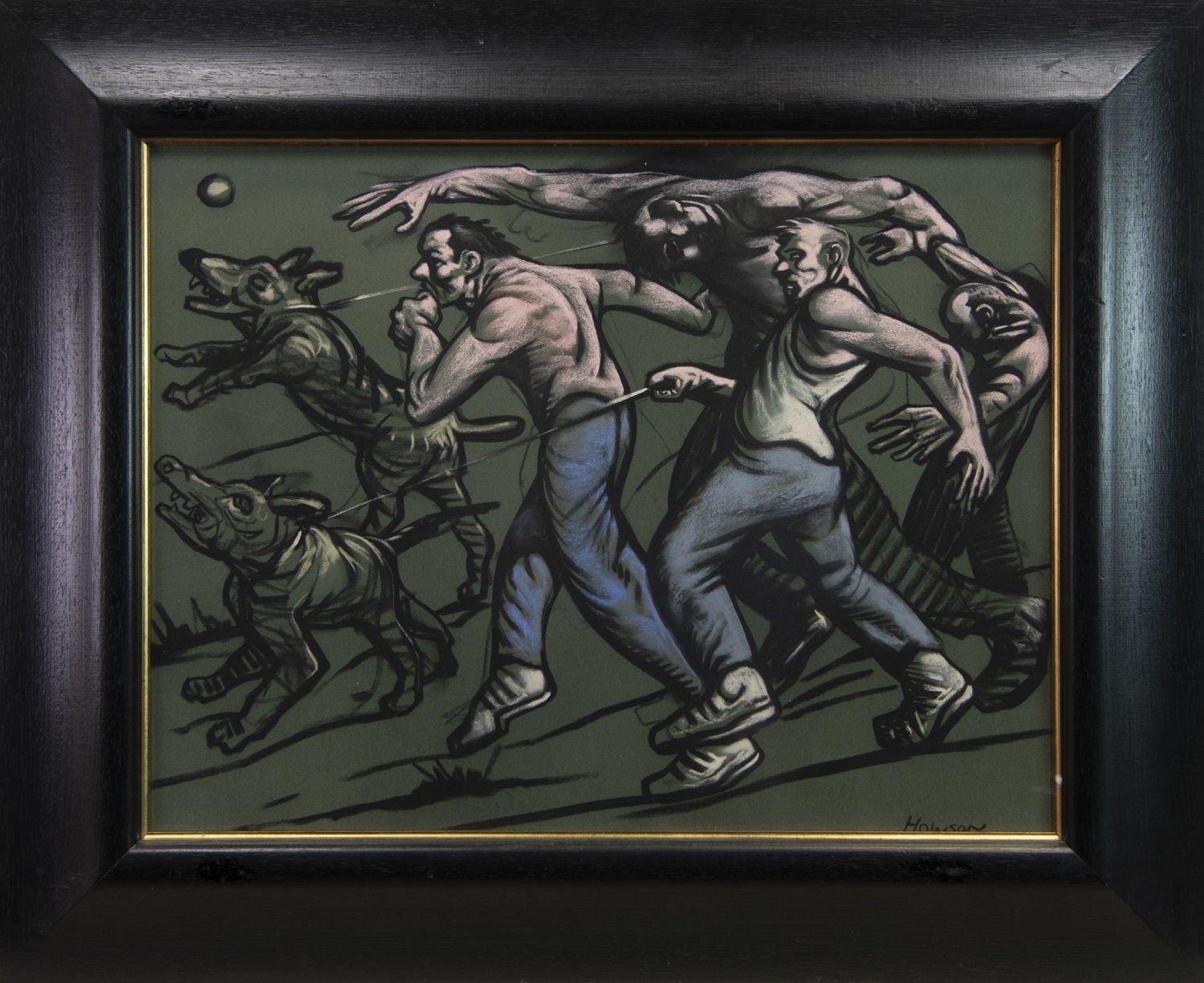 BAND OF BROTHERS, A PASTEL BY PETER HOWSON