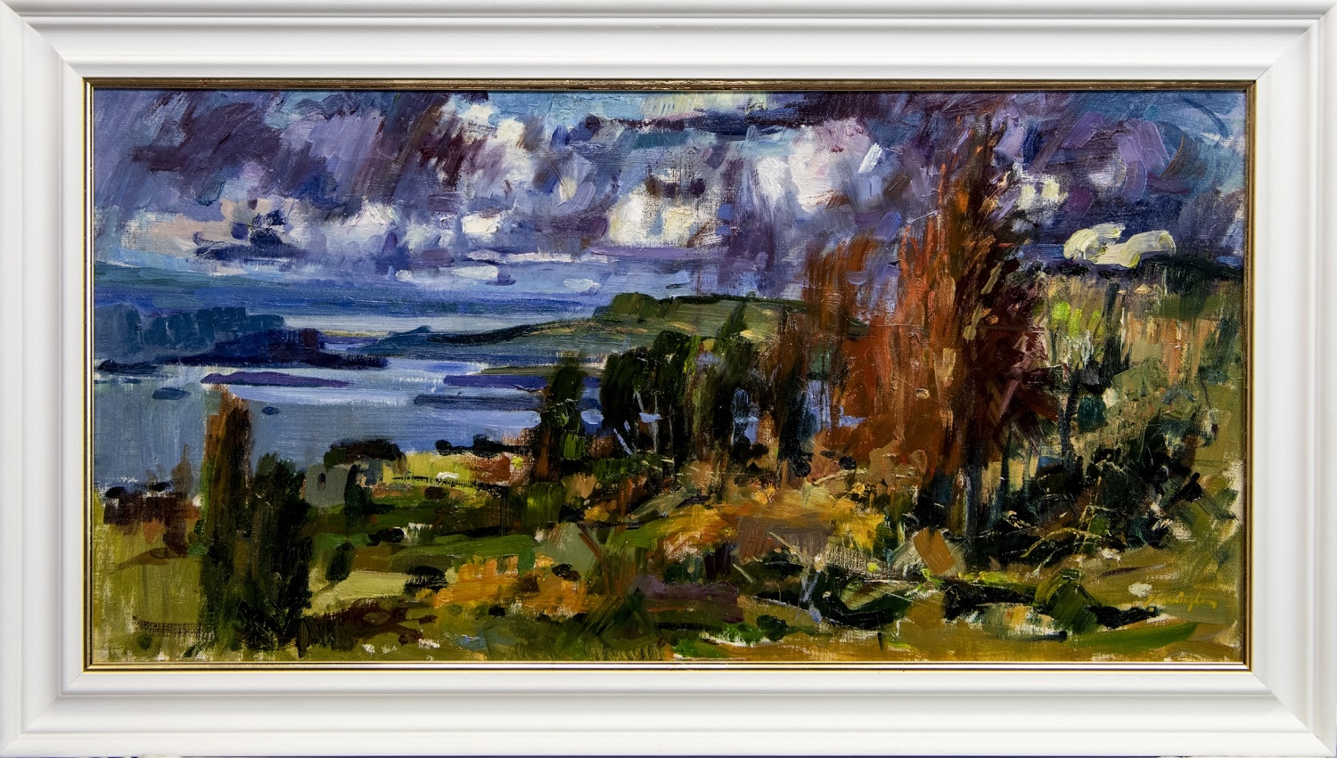 LOCH DUNVEGAN, AN OIL BY JOHN CUNNINGHAM