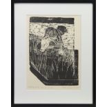 WHISTLING IN THE DARK, A LINOCUT BT MARGOT SANDEMAN