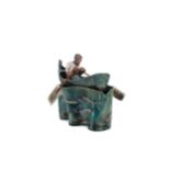 ROWING AWAY, A CERAMIC SCULPTURE