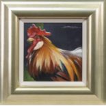 PROUD COCKEREL, AN OIL BY ALASTAIR THOMSON