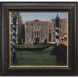 VENICE SCENE, AN OIL BY ANDREW FITZPATRICK