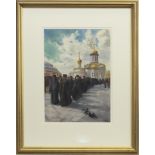 THE TRINITY LAVRA OF ST SERGIUS, A RUSSIAN WATERCOLOUR
