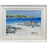 THE LIGHTHOUSE, ARDNAMURCHAN POINT, AN OIL BY ERNI UPTON