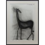 HORSE, A CHARCOAL BY PAT DOUTHWAITE