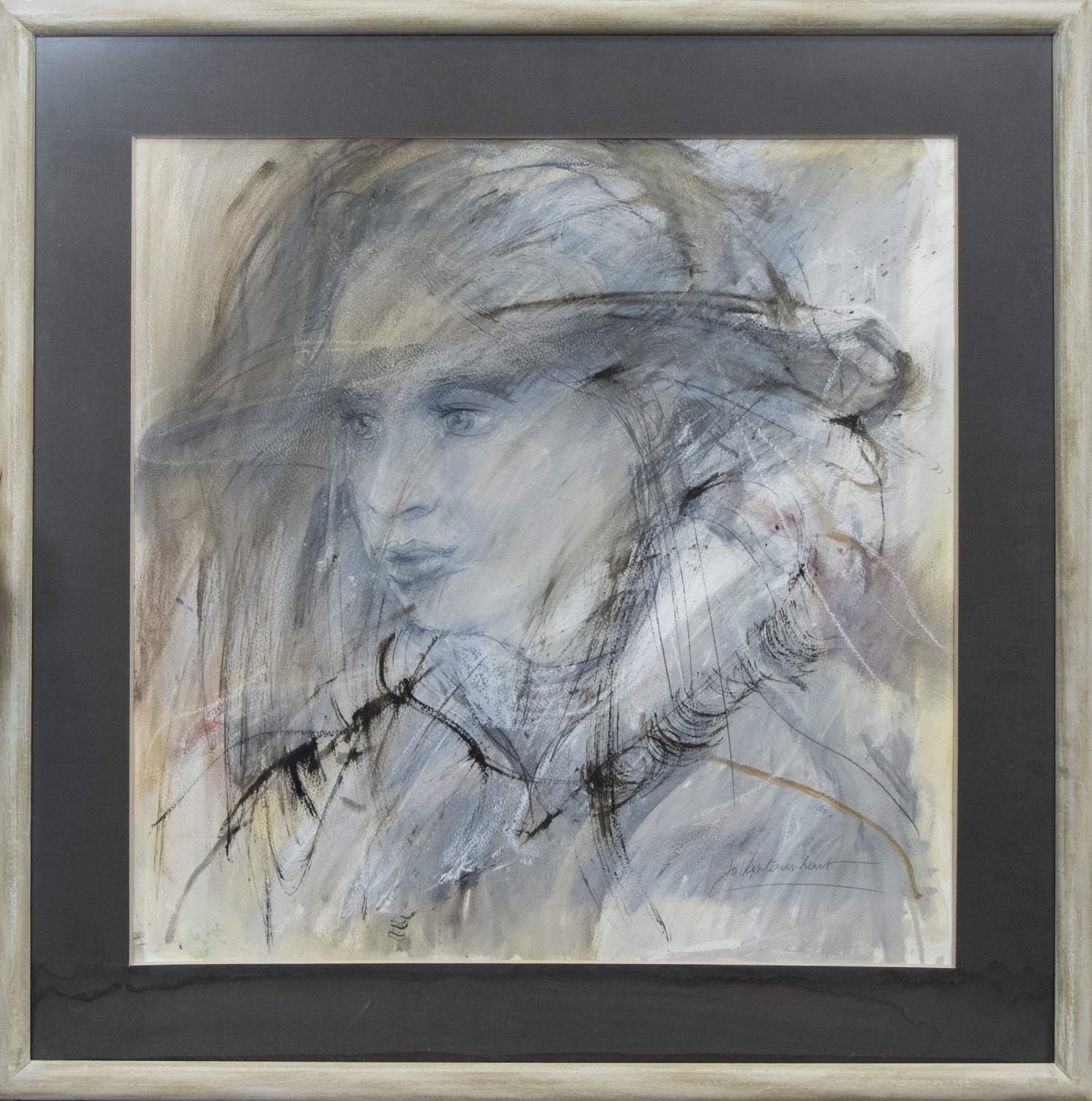 STUDY OF A WOMAN, A MIXED MEDIA BY JO VANTOURNHOUT