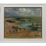 TOLEDO LANDSCAPE, AN OIL BY ALEXANDER GOUDIE