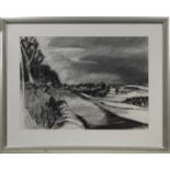 AYRSHIRE, A CHARCOAL BY LESLEY FINLAYSON