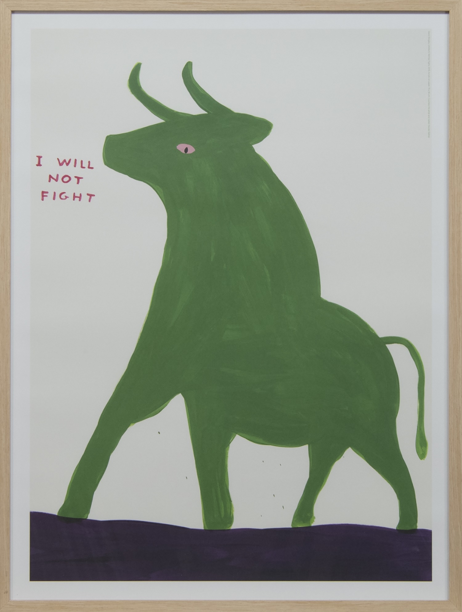 I WILL NOT FIGHT, A LITHOGRAPH BY DAVID SHRIGLEY