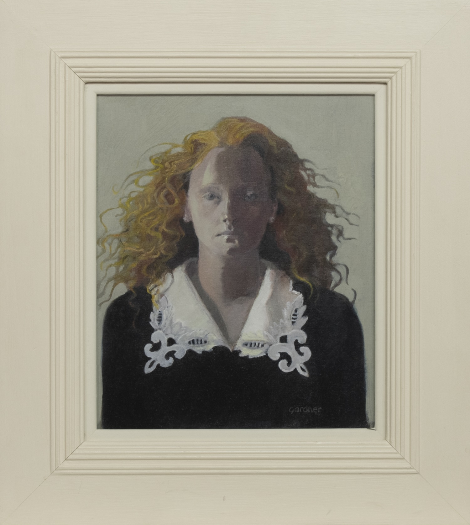 THE ITALIAN COLLAR, AN OIL BY ALEXANDRA (SANDIE) GARDNER