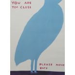 YOU ARE TOO CLOSE, A LITHOGRAPH BY DAVID SHRIGLEY