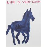 LIFE IS VERY GOOD, A LITHOGRAPH BY DAVID SHRIGLEY