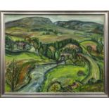 ABOVE AMULREE, AN OIL BY LADY LUCINDA L MACKAY