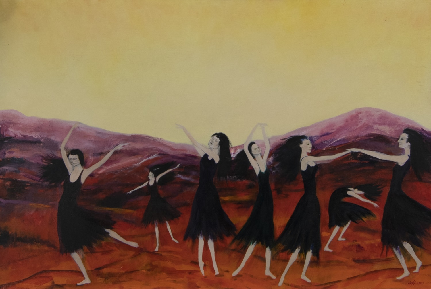 WITCHES DANCE, AN OIL BY ERICKA KINNEAR