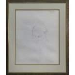 RUSSELL HUNTER, A PENCIL DRAWING BY JOHN BELLANY