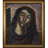 PORTRAIT HEAD FEMALE, AN OIL BY BYARS