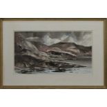 MOUNTAINS OF KNOYDART, A WATERCOLOUR BY TOM SHANKS