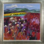 HEDGEROW, CARNBEE, AN OIL BY JUDITH BRIDGLAND