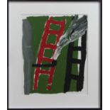 PIPE AND LADDERS, AN ACRYLIC BY BRUCE MCLEAN