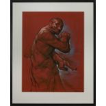 BAR 67 (STUDY), A PASTEL BY PETER HOWSON