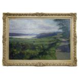 LOCH NESS FROM ABRIACHAN , AN OIL BY DONALD SHEARER