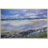 HORGABOST BEACH, ISLE OF HARRIS, AN OIL BY JONATHAN SHEARER