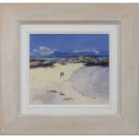 WEST HIGHLAND BEACH, ARISAIG, AN ACRYLIC BY JAMES ORR