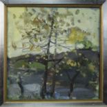 TREES BY THE RIVER, CROSSFORD, AN OIL BY DUNCAN SHANKS