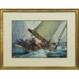 MARIQUITA IN A SQUALL OFF FALMOUTH, A WATERCOLOUR BY ALEXANDER CRESWELL