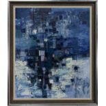 BLUE ABSTRACT, AN OILBY FREIDA SCOTT