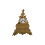 A LATE VICTORIAN FIGURAL MANTEL CLOCK