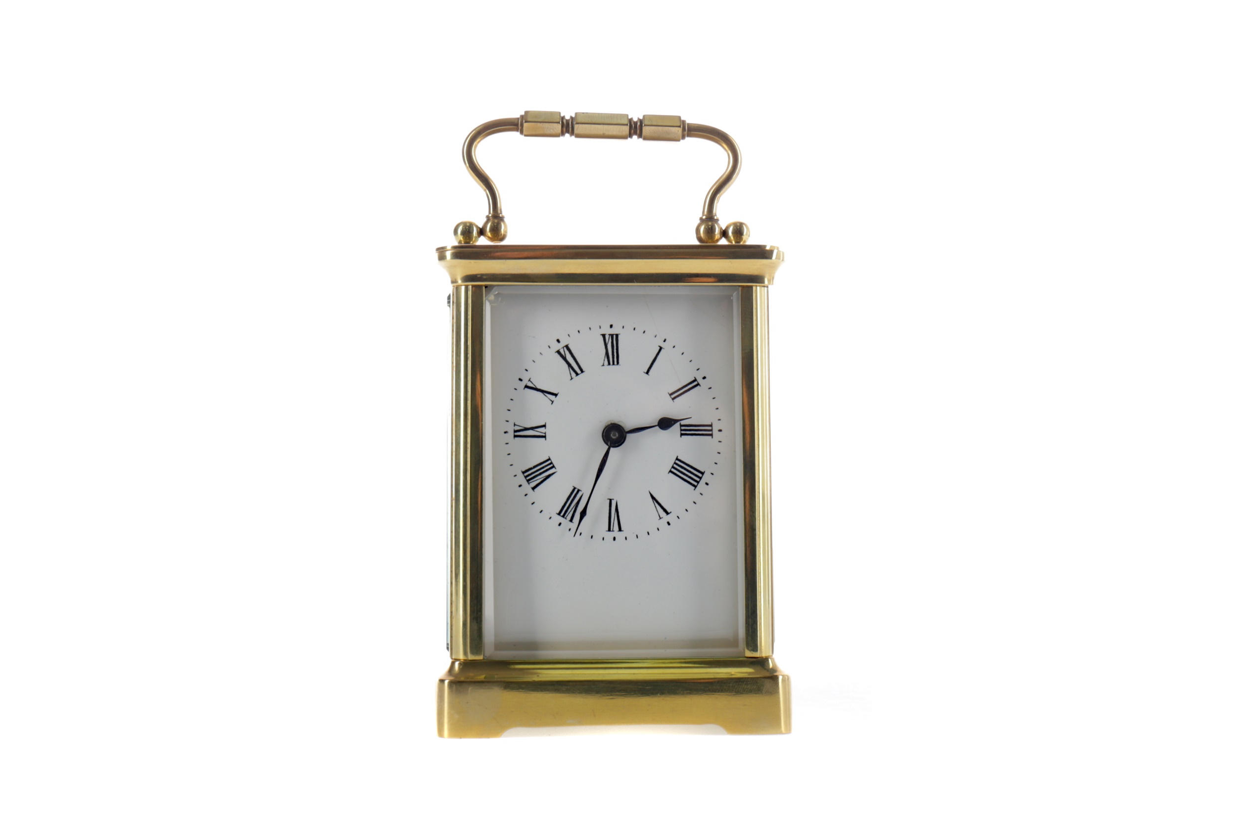 AN EARLY 20TH CENTURY CARRIAGE CLOCK,