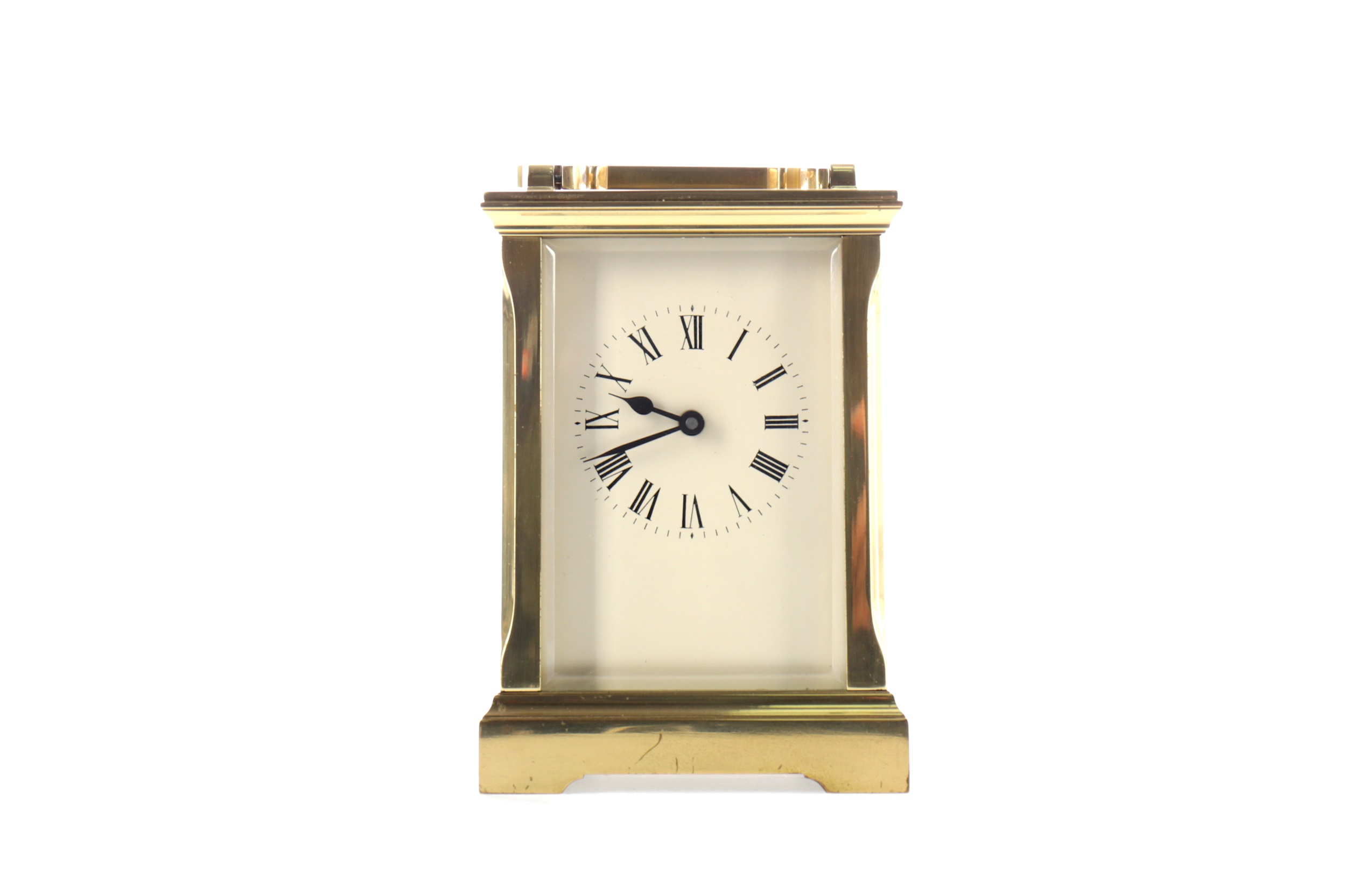 AN EARLY 20TH CENTURY CARRIAGE CLOCK,