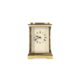 AN EARLY 20TH CENTURY CARRIAGE CLOCK,