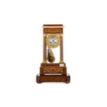 A LATE 19TH CENTURY FRENCH MARQUETRY MANTEL CLOCK