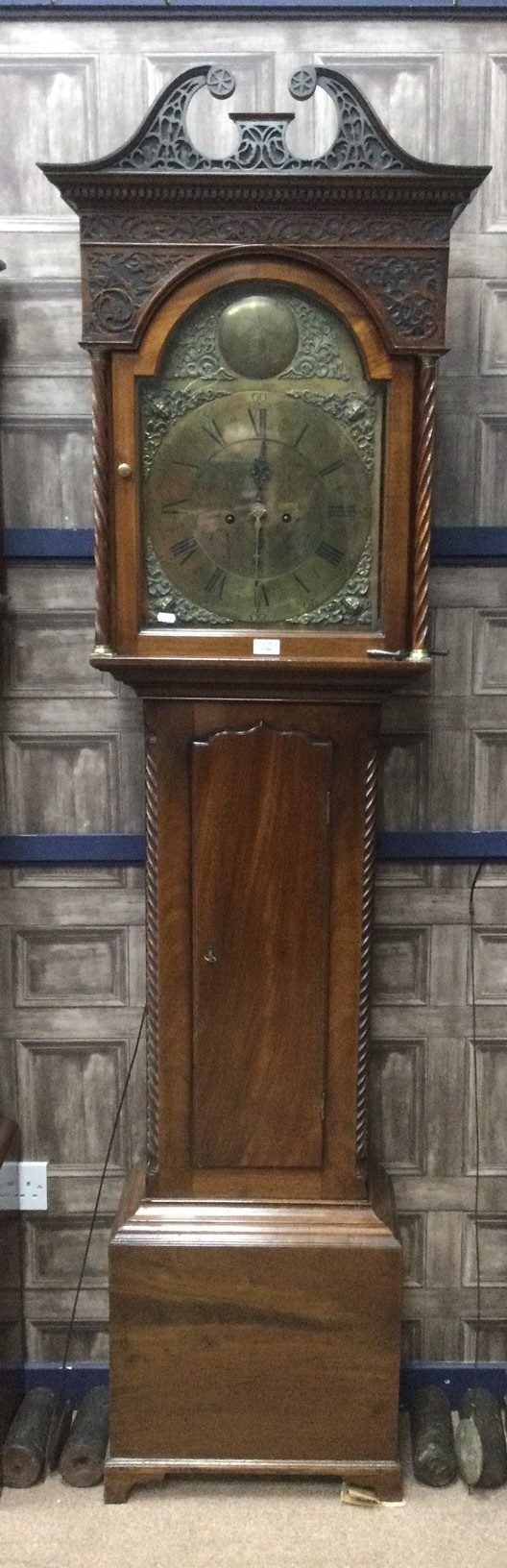 AN EARLY 19TH CENTURY MAHOGANY LONGCASE CLOCK