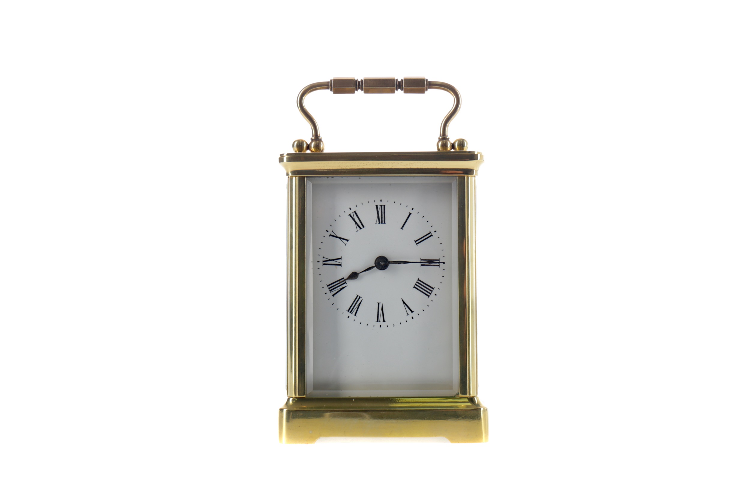AN EARLY 20TH CENTURY CARRIAGE CLOCK,