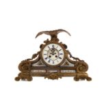 A LATE 19TH CENTURY FRENCH EIGHT DAY MANTEL CLOCK