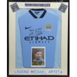 A MANCHESTER CITY F.C. JERSEY SIGNED BY MICHAEL ARTETA