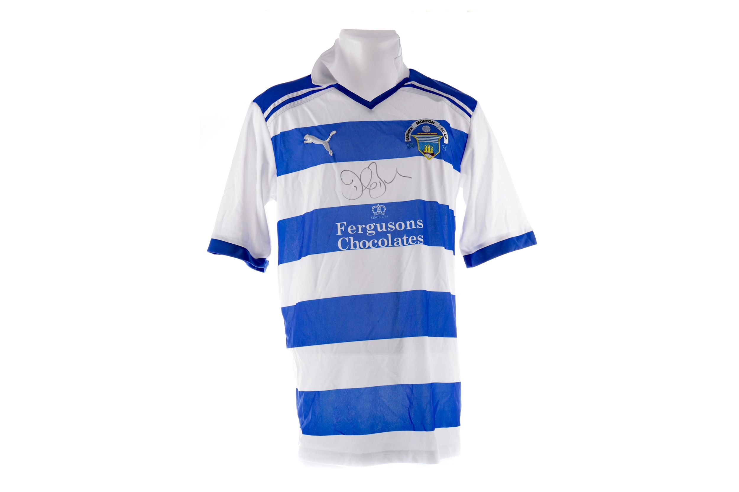 A LOT OF SIX GREENOCK MORTON FOOTBALL CLUB JERSEYS