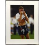 A FRAMED SIGNED PHOTOGRAPH OF PAUL GASCOIGNE