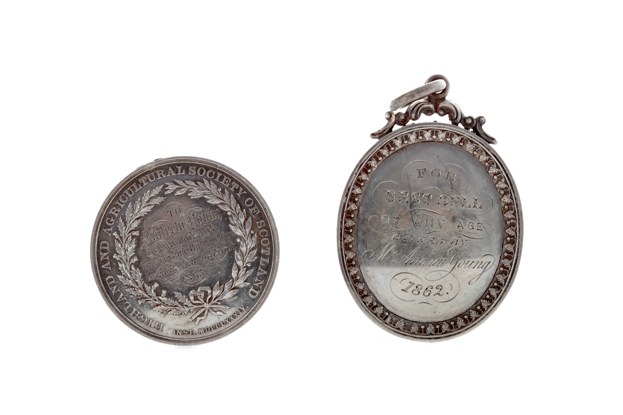 A LOT OF TWO 19TH CENTURY LIVESTOCK MEDALS