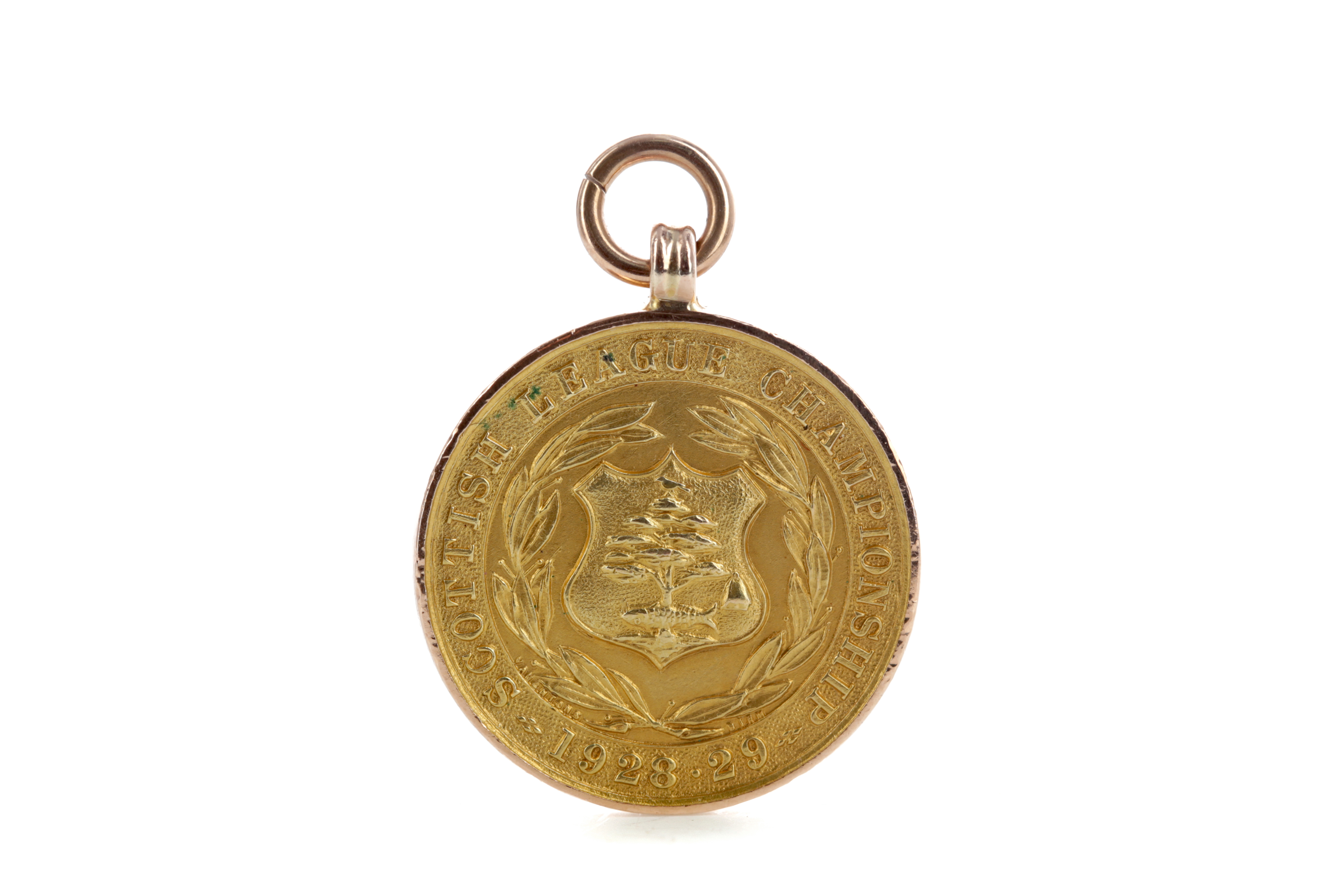 ROBERT IRELAND OF RANGERS F.C. - SCOTTISH FOOTBALL LEAGUE CHAMPIONSHIP GOLD MEDAL 1928/29