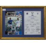 RANGERS F.C. INTEREST - LEAGUE CUP WINNERS 2001/02 COMMEMORATIVE DISPLAY